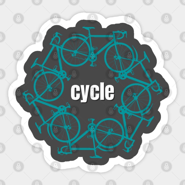 Cycle of life Sticker by Northshore Cycling Tees